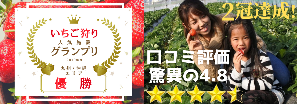 いちご狩り人気施設グランプリ2019年度 九州・沖縄エリア 優勝